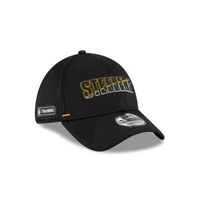 Pittsburgh Steelers Gorra | New Era NFL Official Summer Sideline 39thirty Stretch Fit Cap Mexico - Negros